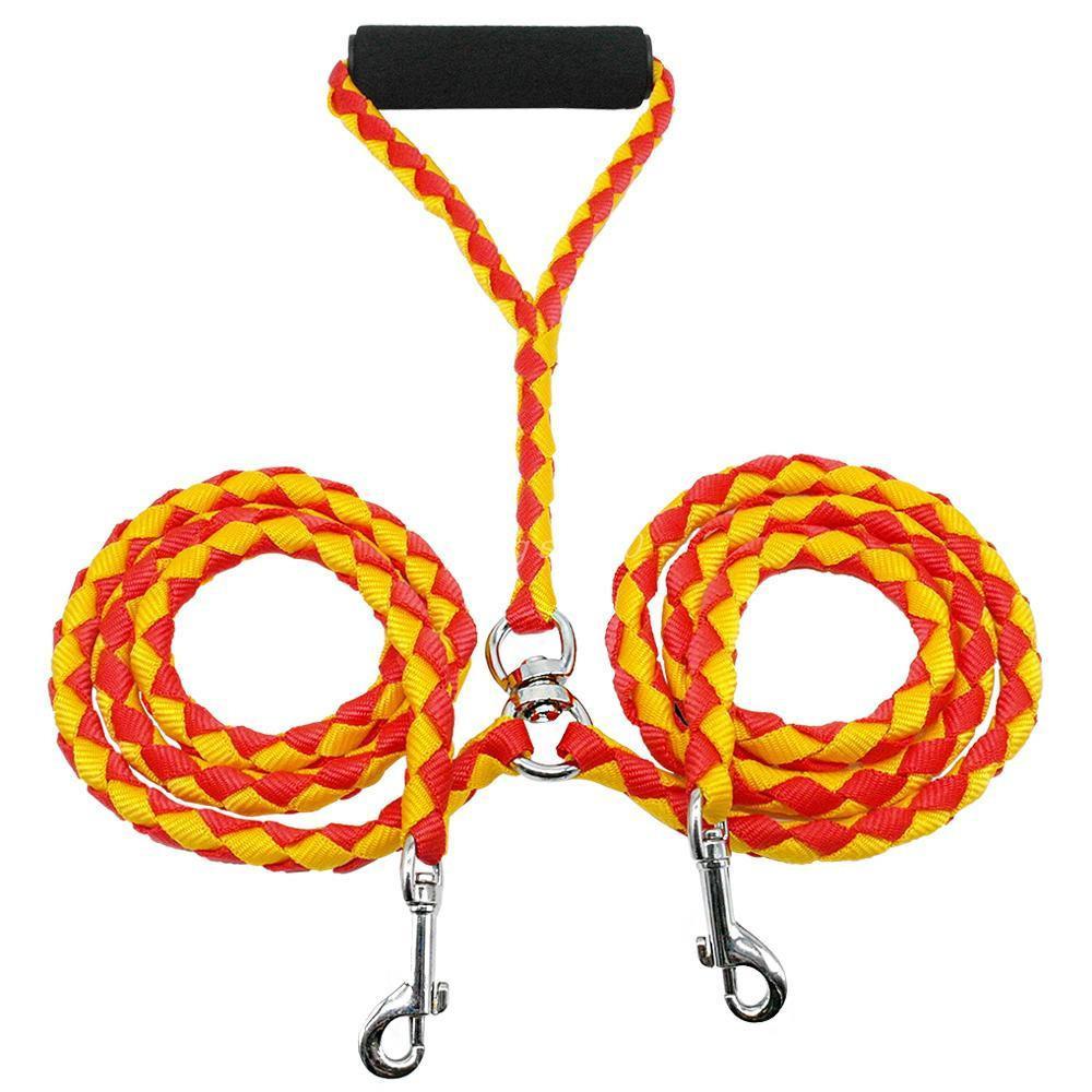 Braided Tangle Free Dual Dog Leash