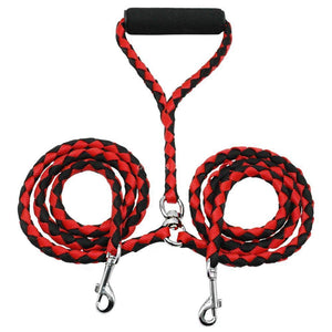 Braided Tangle Free Dual Dog Leash